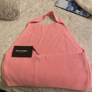 Pink halter top